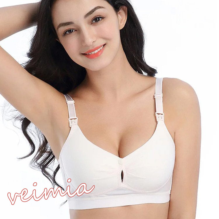 VEIMIA【美胸授乳ブラ】フロントオープンだから、サッと授乳できる